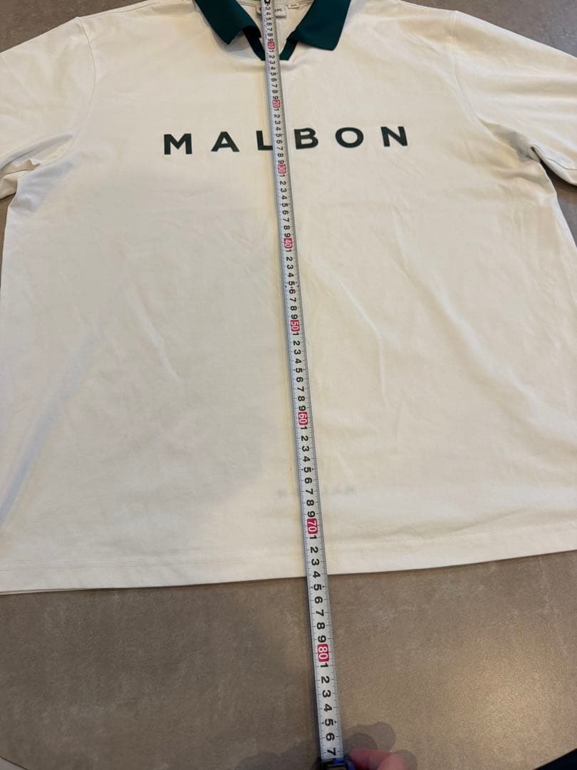 Malbon 正規品ポロシャツ XXXL ホワイト/グリーン