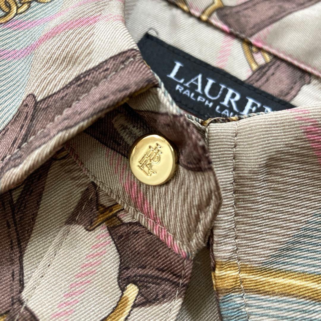 【新品タグ付】LAUREN RALPH LAUREN チェーン柄シャツワンピース