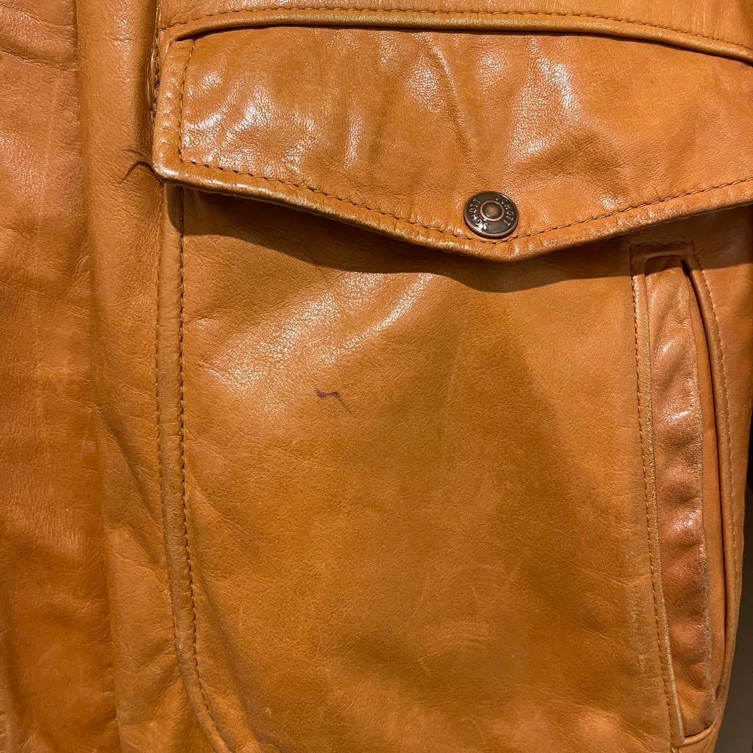 Schott ブラウン レザージャケット 40 G1 70s