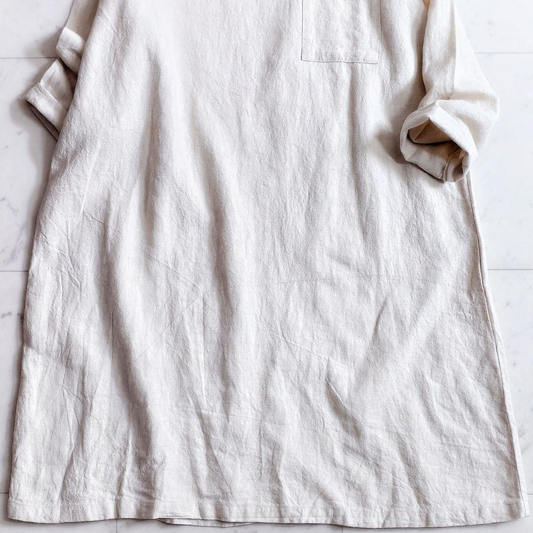 美品✨ネストローブ nest Robe リネン100% オーバーワンピース