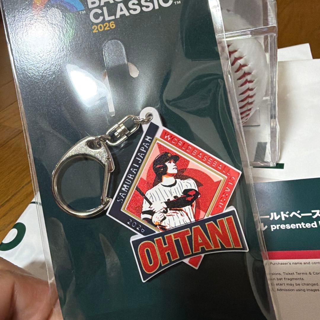 WBC 記念ボールとチケット 大谷翔平キーホルダーセット