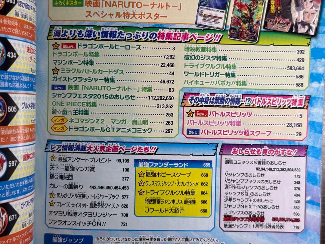 【付録完備・未開封有】最強ジャンプ 2015年1月号 バトスピ/DB/ナルト