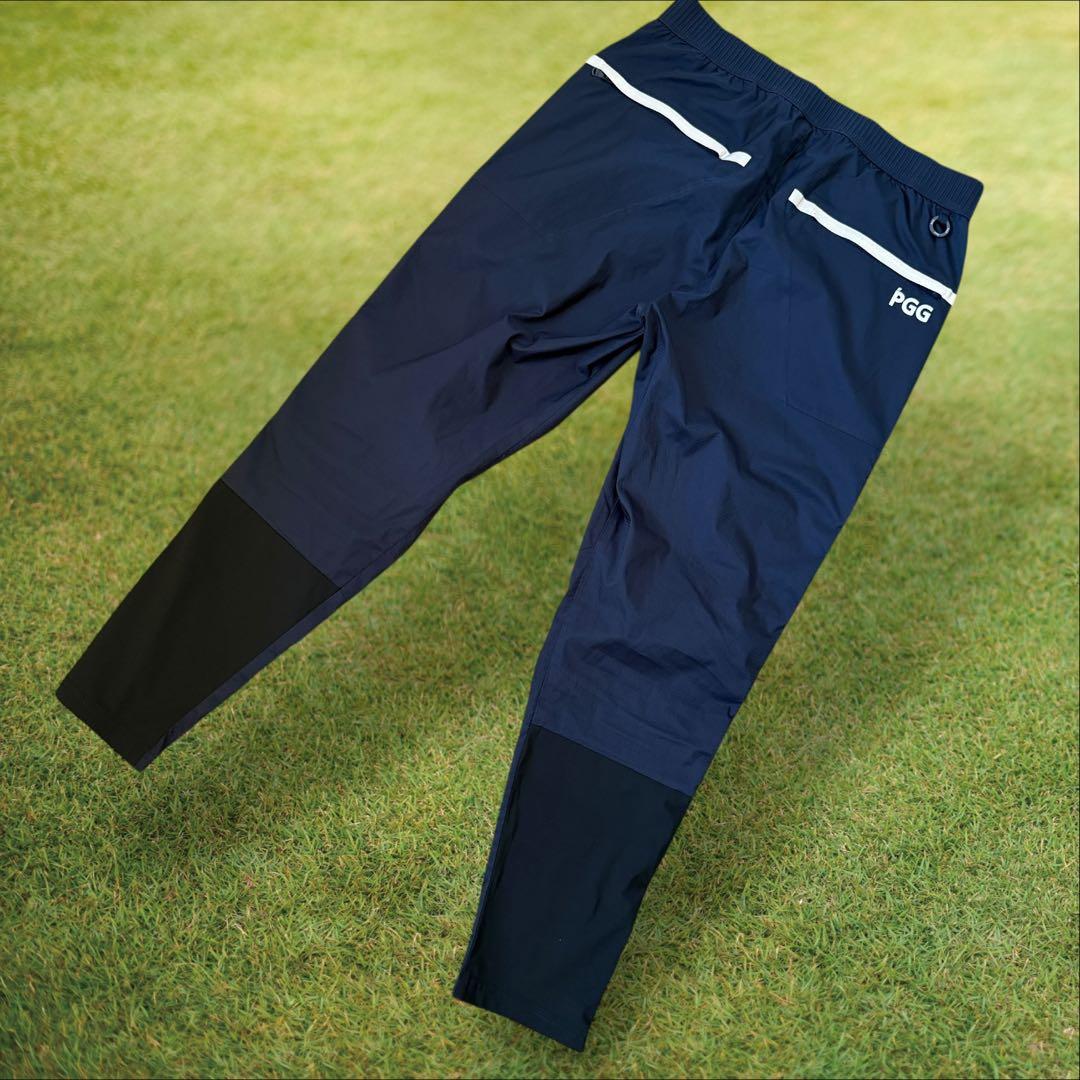 パーリーゲイツ　PGG パンツ　M〜L相当　黒　紺　白　ネイビー　撥水加工　4