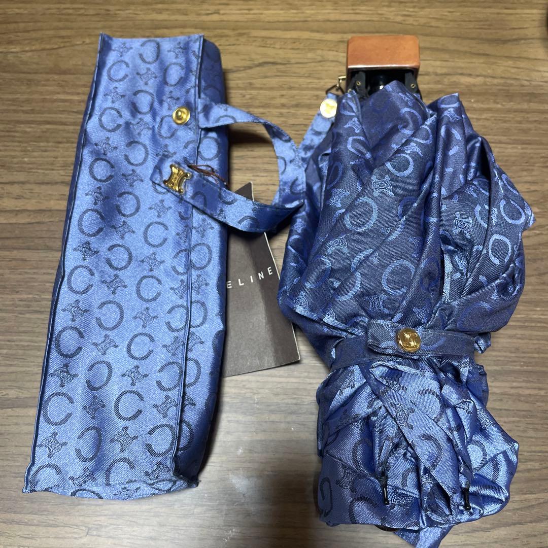 CELINE ネイビー 折りたたみ傘