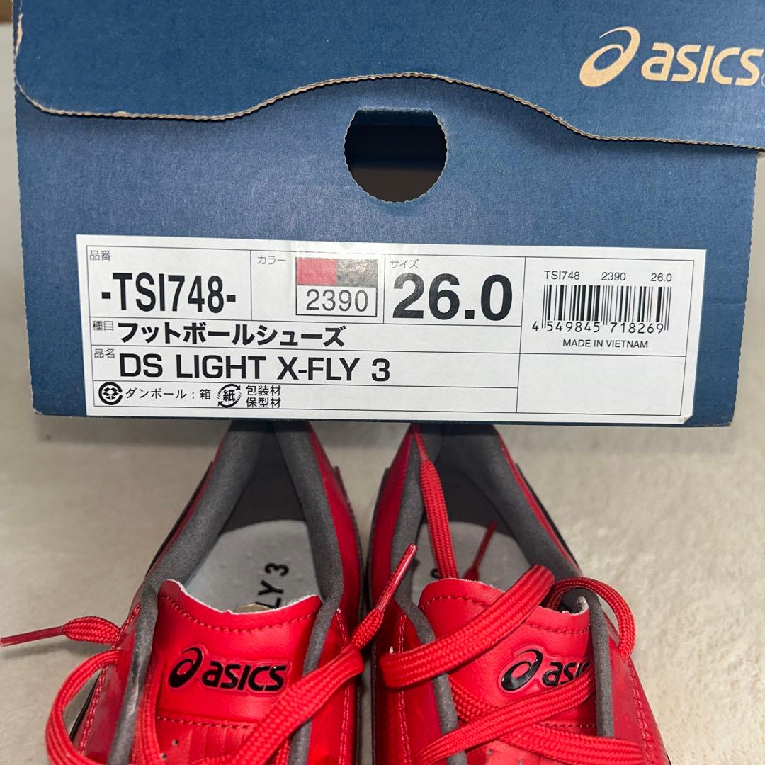 asics ラグビーシューズ 26.0 cm レッド