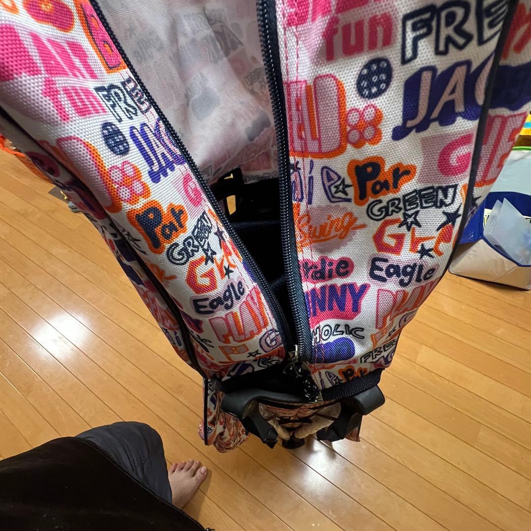 【極美品】ジャックバニー ゴルフ スタンド式 キャディバッグ 8.5型 総柄