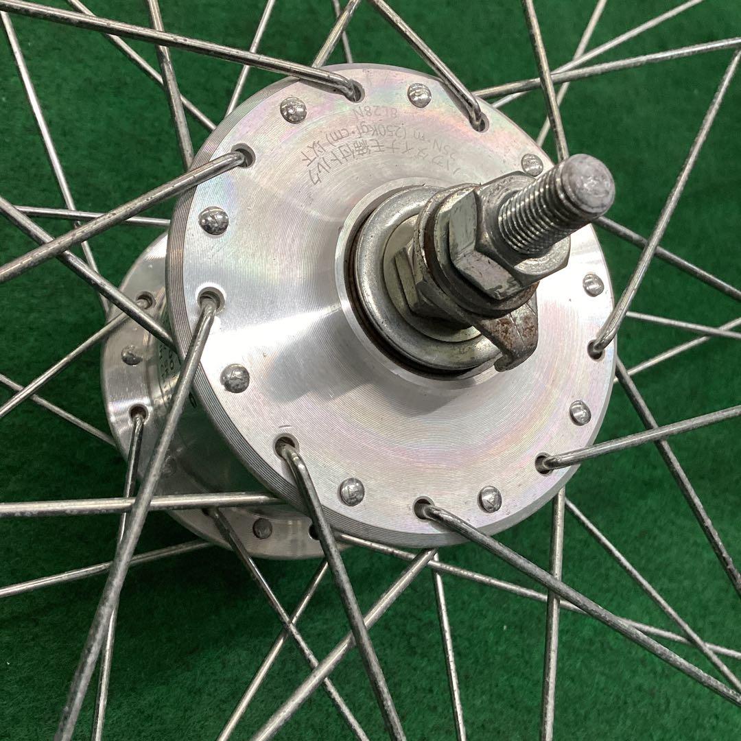 アルミリム　前輪 27x1-3/8 タイヤ付 ハブダイナモ 27インチ j2端子