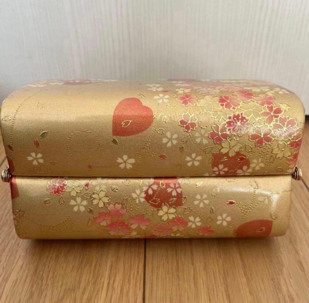 【最終値下げ！】成人式バッグ＆草履セット ゴールド 花 ハート 和装