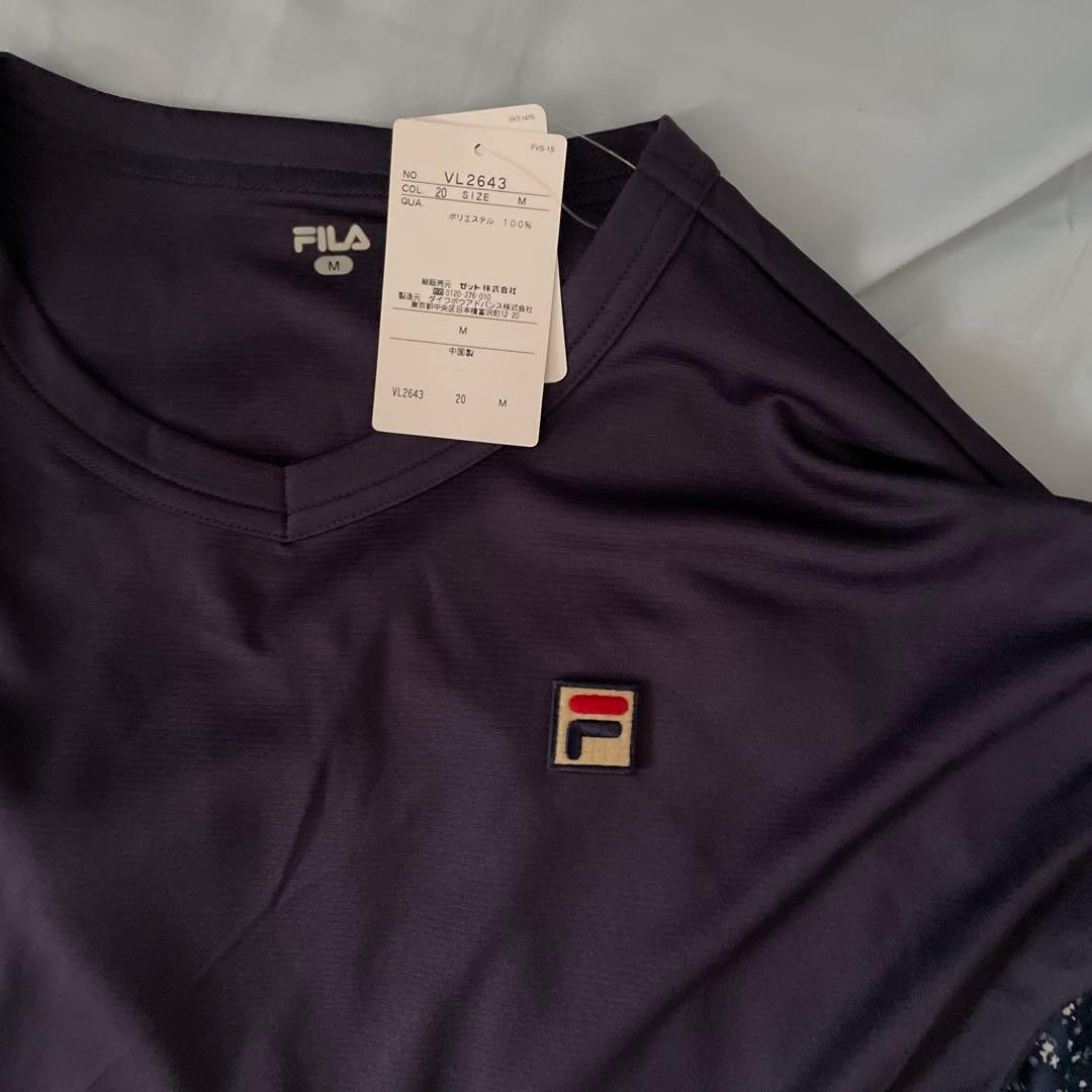 FILA フラワープリント ネイビードレス M