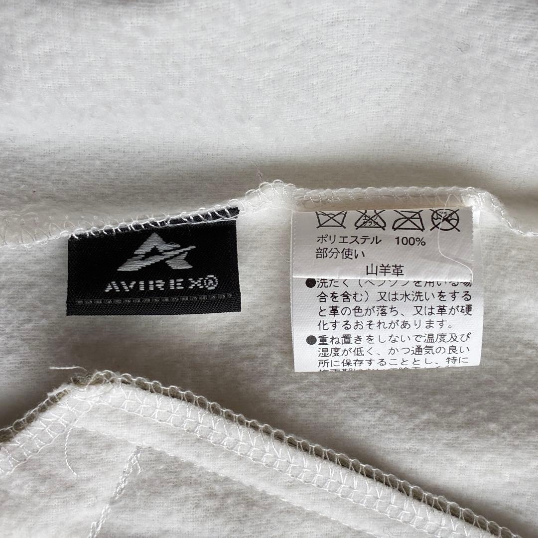 AVIREX アヴィレックス 本革 レザー切替 パーカー XL 美品 フード付き