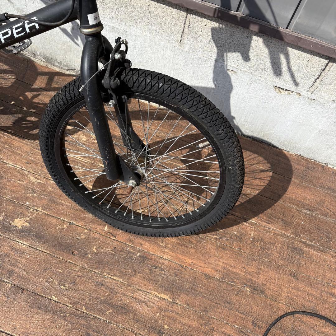 DEEPER BMX 20インチ 自転車 ブラック ジャンク扱い サドル破れ