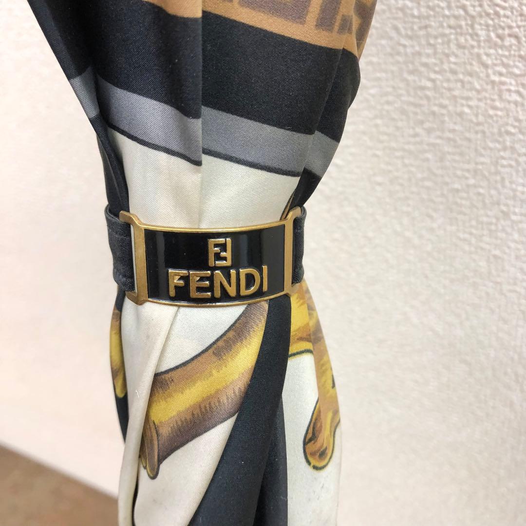 FENDI フェンディ 傘 60cm チェス柄 長傘 ユニセックス