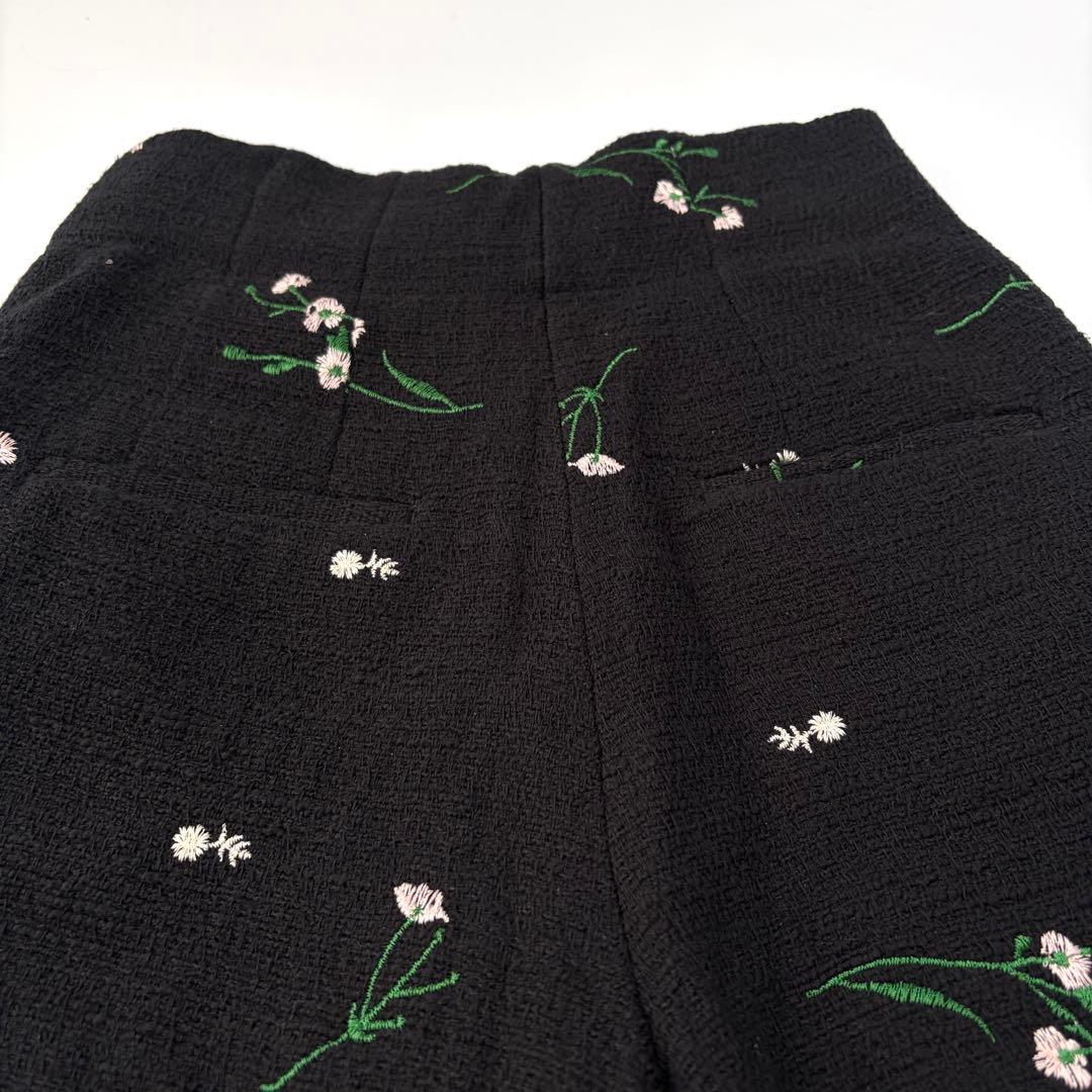 【美品】ZARA エンブロイダリーテクスチャージャケット　刺繍　セットアップ