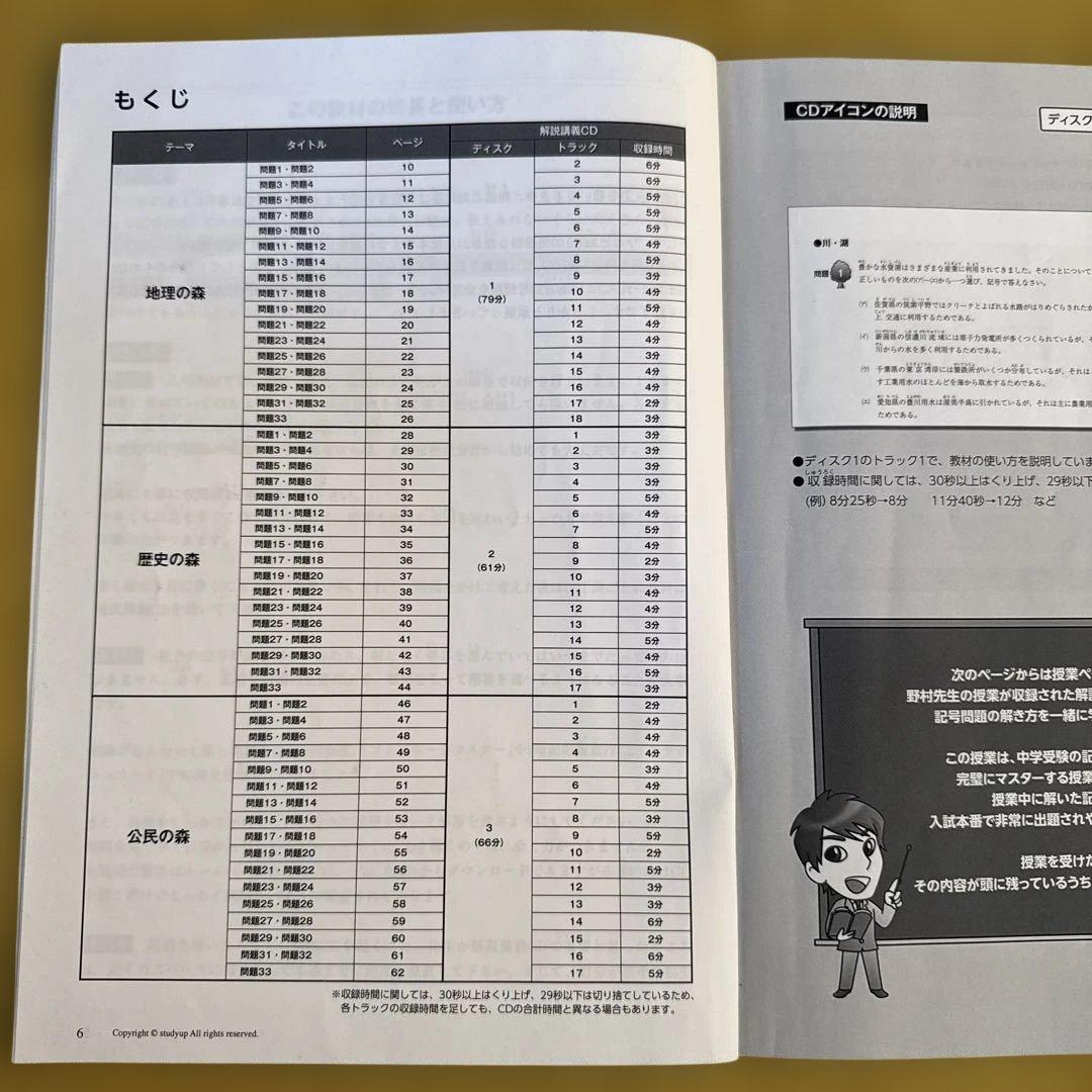 記号の森 中学受験　社会科 問題集 CD付き