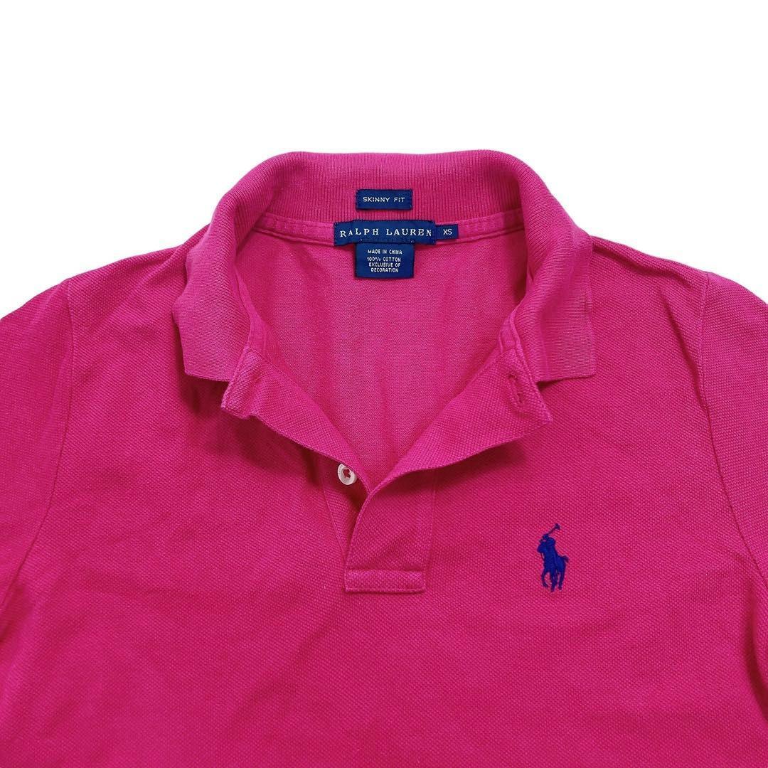 06T023☆ RALPH LAUREN スリムフィット 鹿の子 半袖ポロシャツ