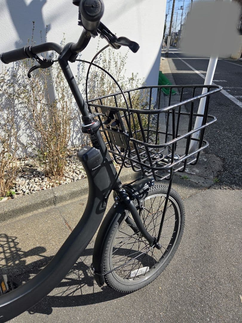 パナソニック 電動アシスト自転車 ブラック 前カゴ付き BE-ELSW013