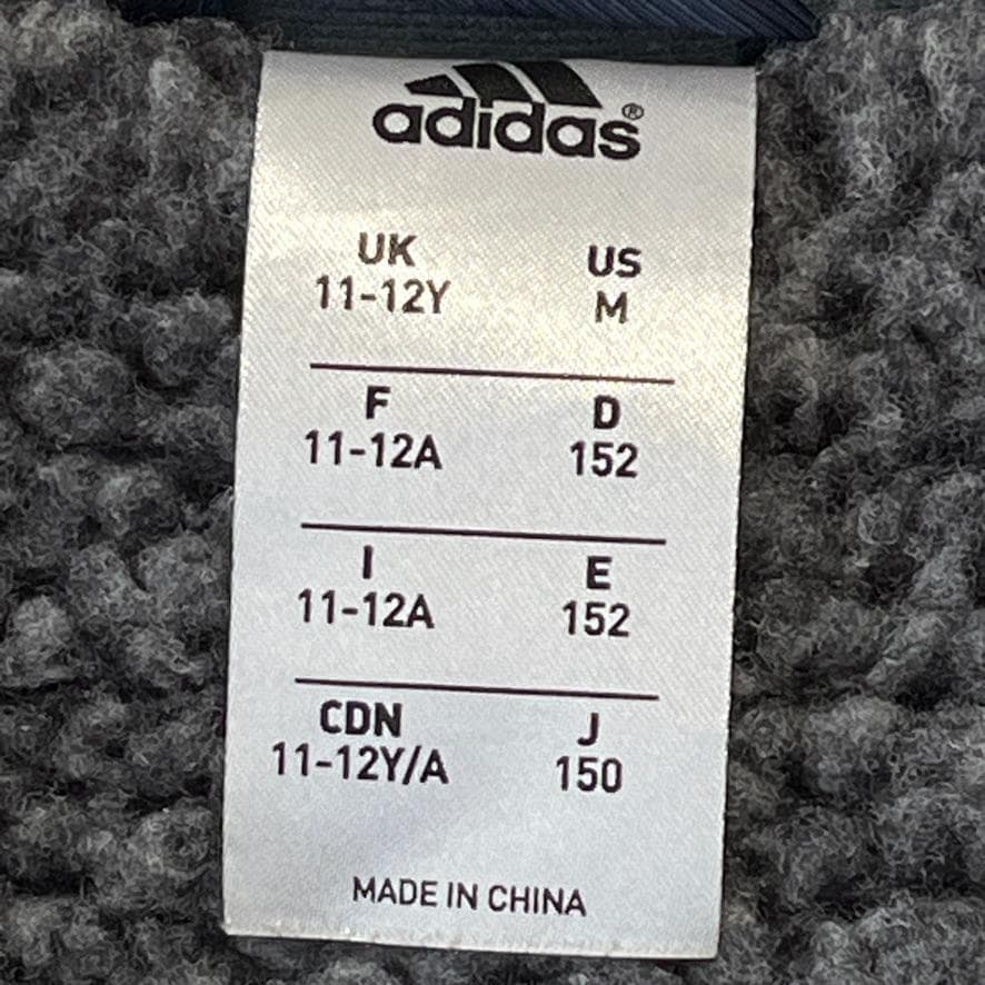 【良品】 adidas ３ストライプス バックロゴ ベンチコート キッズ 150
