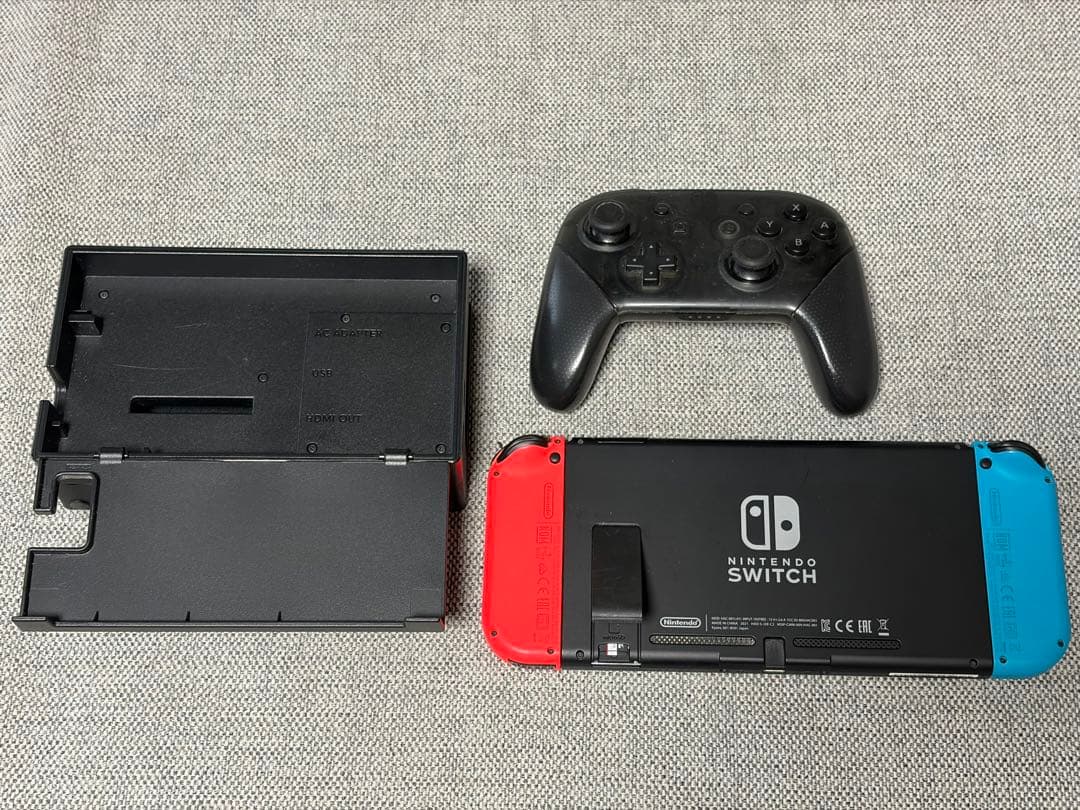 Nintendo Switch 本体 赤/青 プロコン付き SD64GB 箱なし