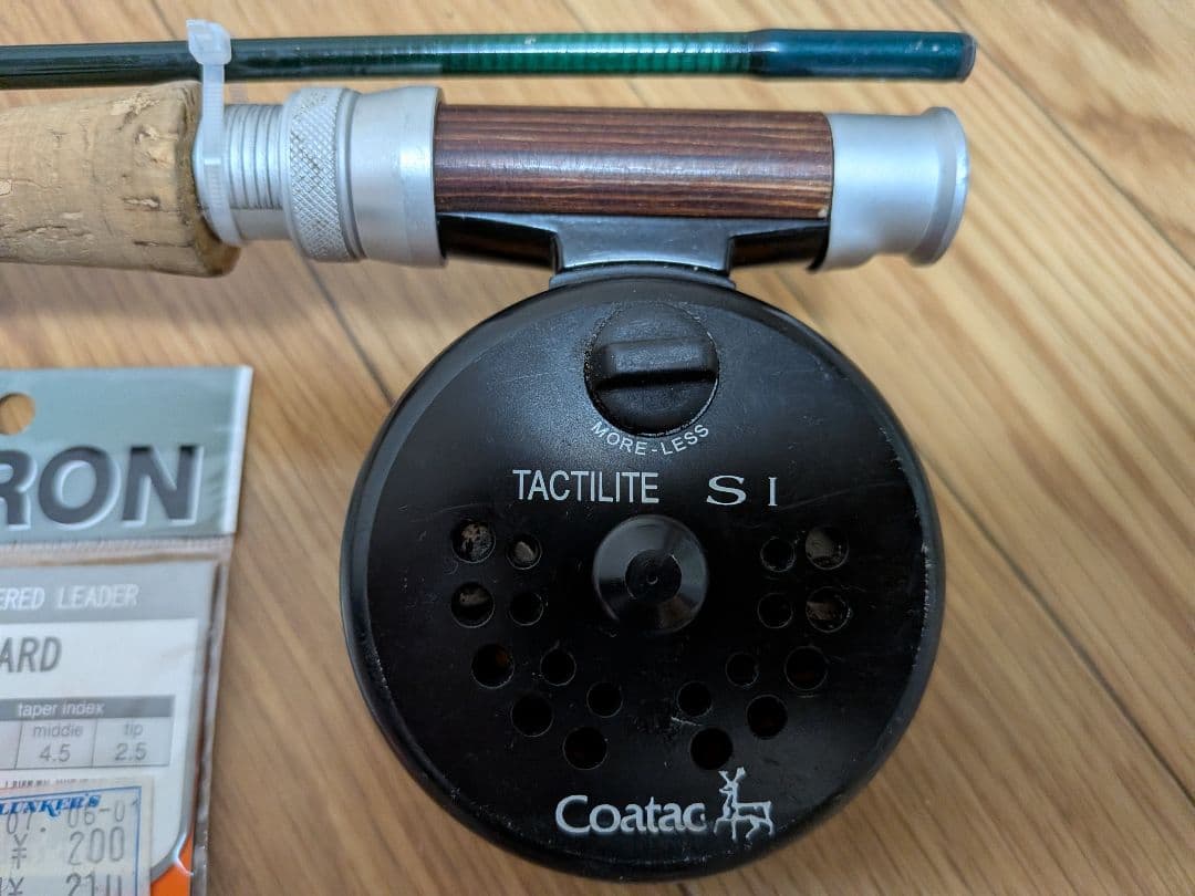 COATACフライロッド＆リール、フライ完成品、エッグフライ、テーパードリーダー