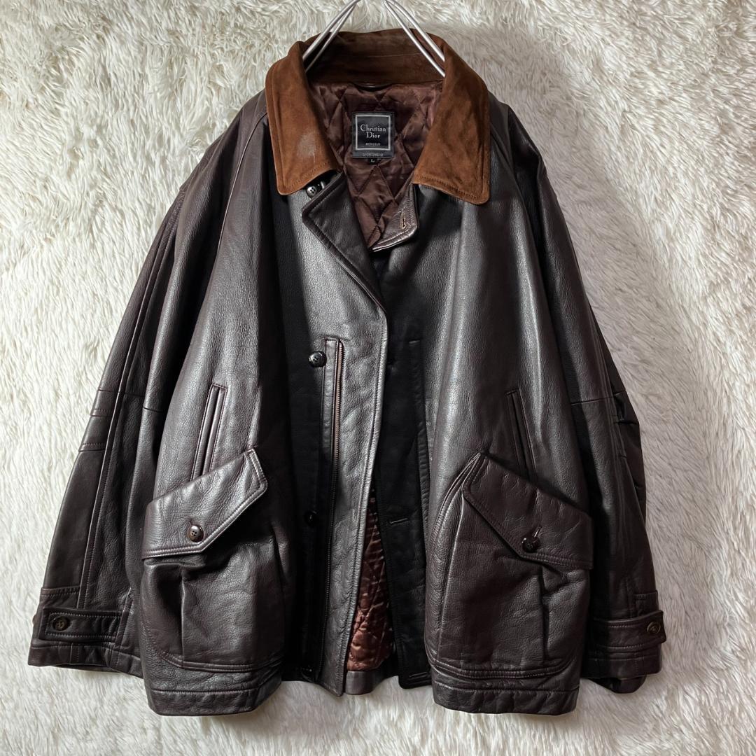美品 Christian Dior クリスチャンディオール レザージャケット L
