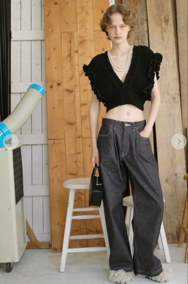 leinwände パッチワークベスト新品　完売ブラック