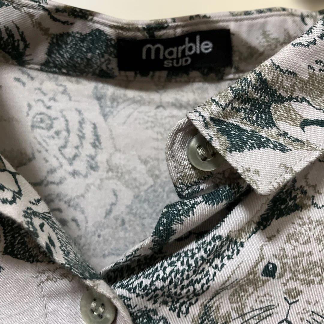 marble SUD 動物柄 長袖シャツワンピース
