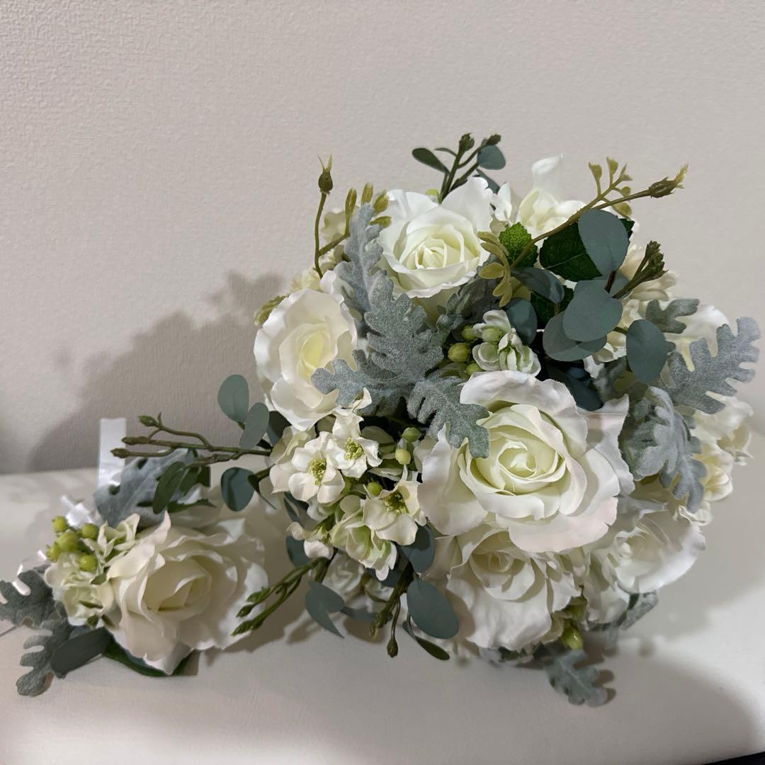 ブーケブートニアセット/結婚式/前撮り【お値下げ相談可】