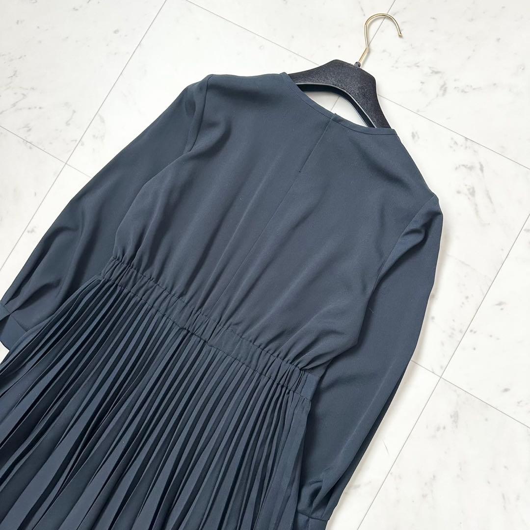 極美品❤️24SS INDIVI インディヴィ　アコーディオンプリーツワンピース