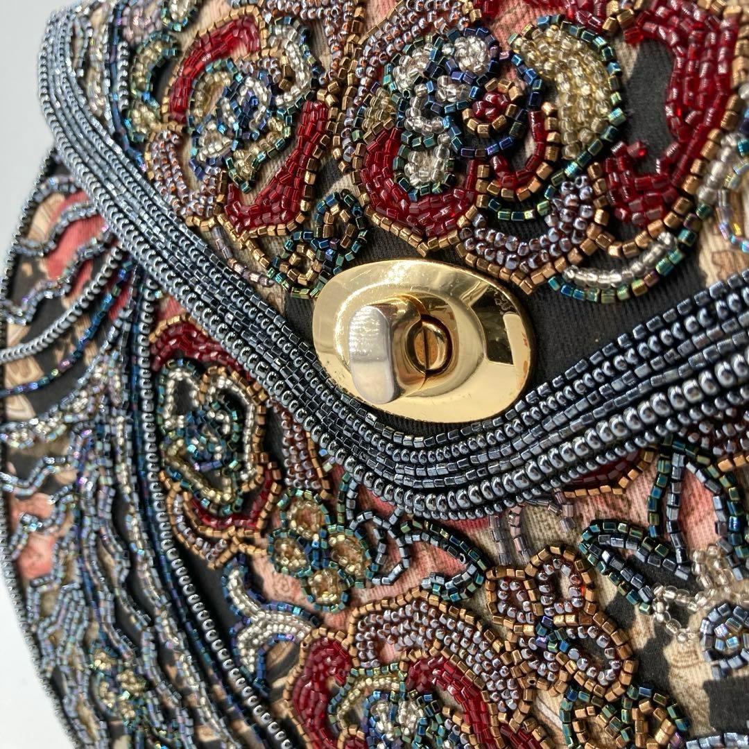 美品✨Lumy はしもと ビーズバッグ パーティー 王室御用達 ハンドバッグ