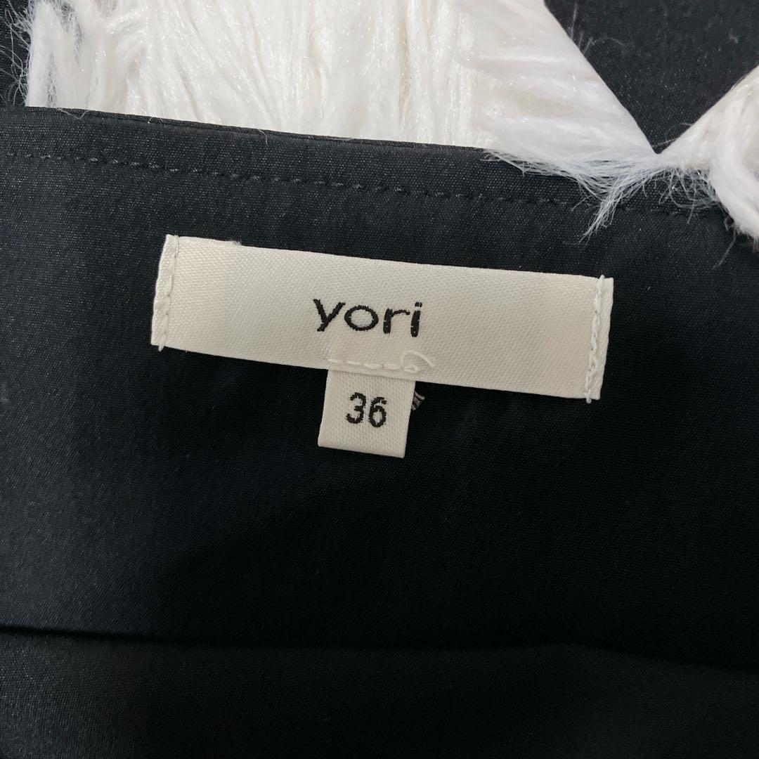 美品 2025SS Yori ヨリ UVショルダーリボンワンピース 定価2.9