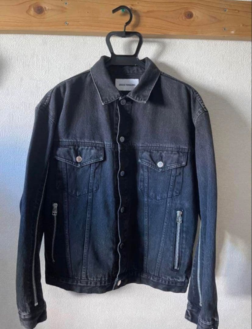 ジョンローレンスサリバン ジップデニムジャケット Gジャン 20ss ブラック