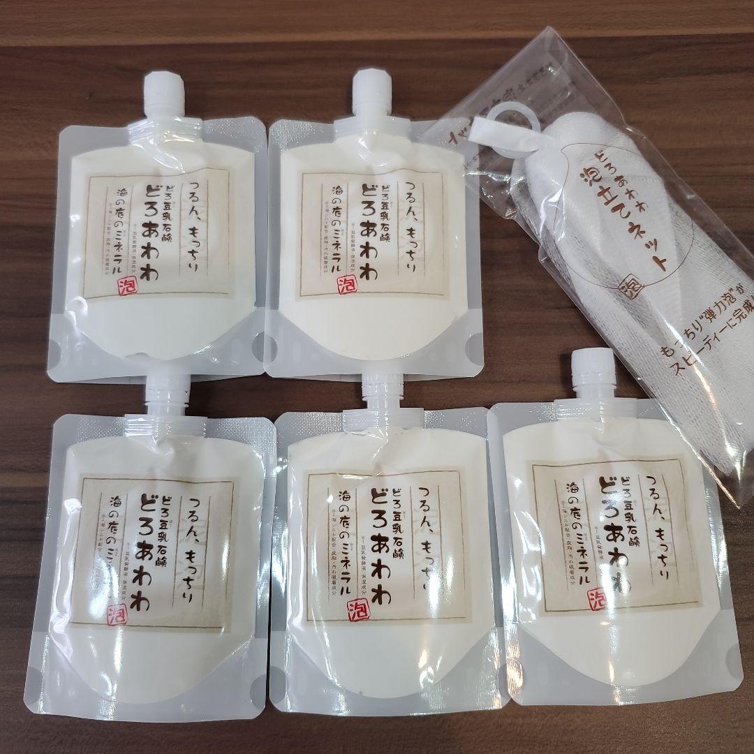 【5個セット】健康コーポレーション どろ豆乳石鹸 どろあわわ 110g