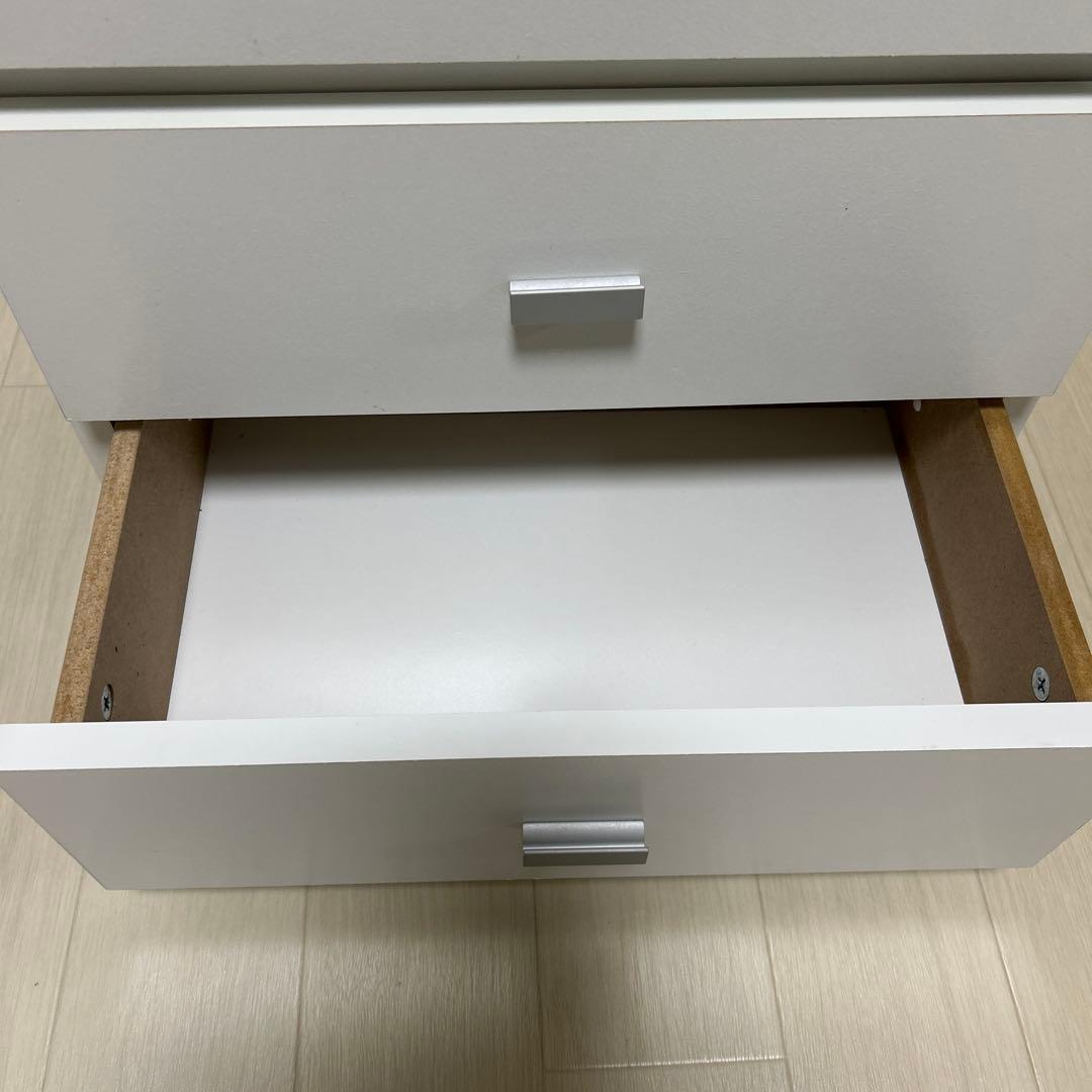 コンパクトドレッサー　組み立て済み　ホワイト
