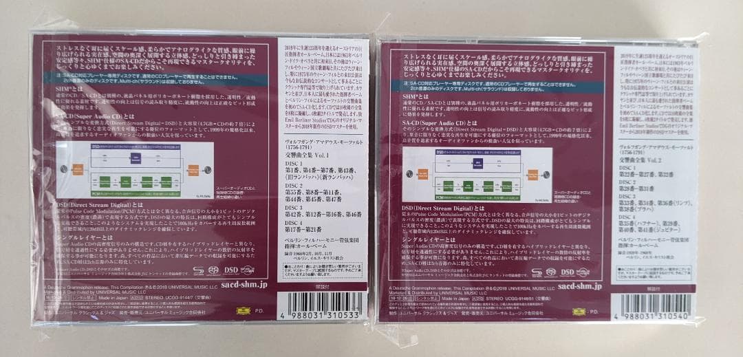 SACD　モーツァルト　交響曲全集 Vol、Vol.2 ベーム　シングルレイヤー