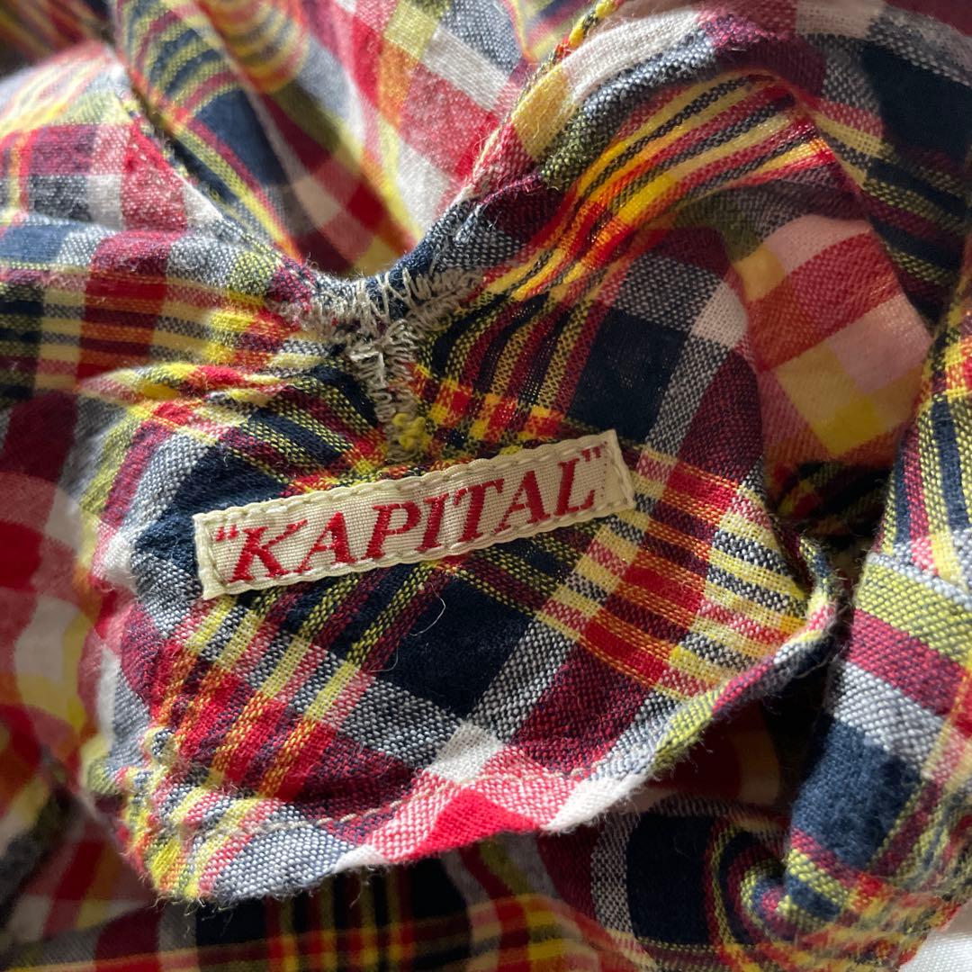希少　KAPITAL キャピタル ハイネック　変形　チェックシャツ　日本製　XS