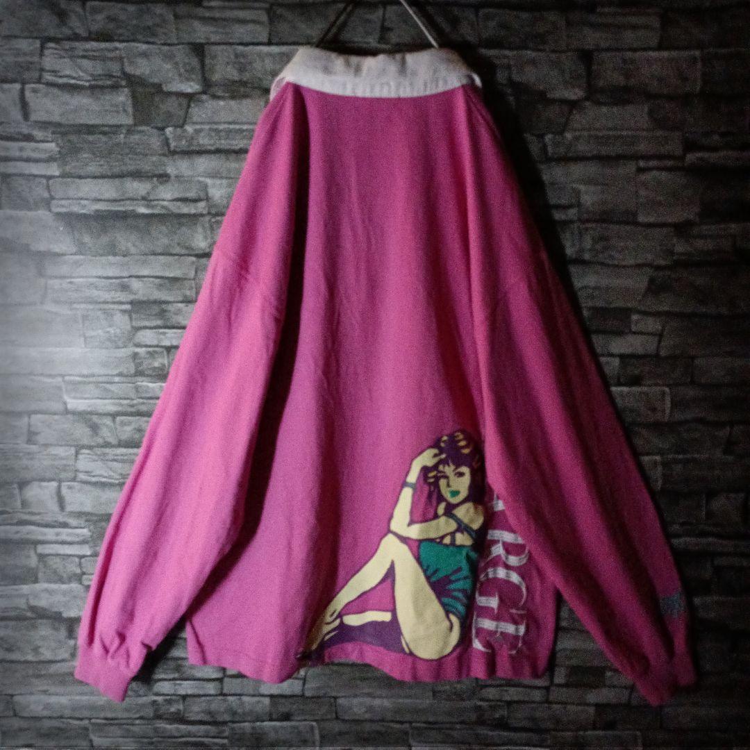 グッドカラー☆エクストララージラガーシャツ セクシーガール ヒップロゴ 刺繍ロゴ