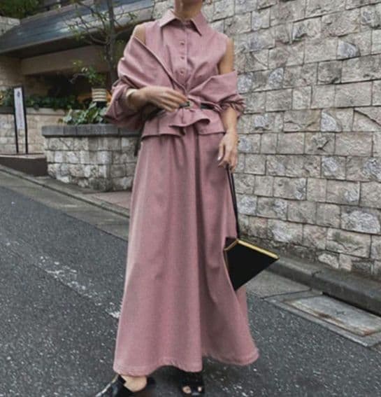826 アメリヴィンテージ GENTLEWOMAN OVERLAP DRESS