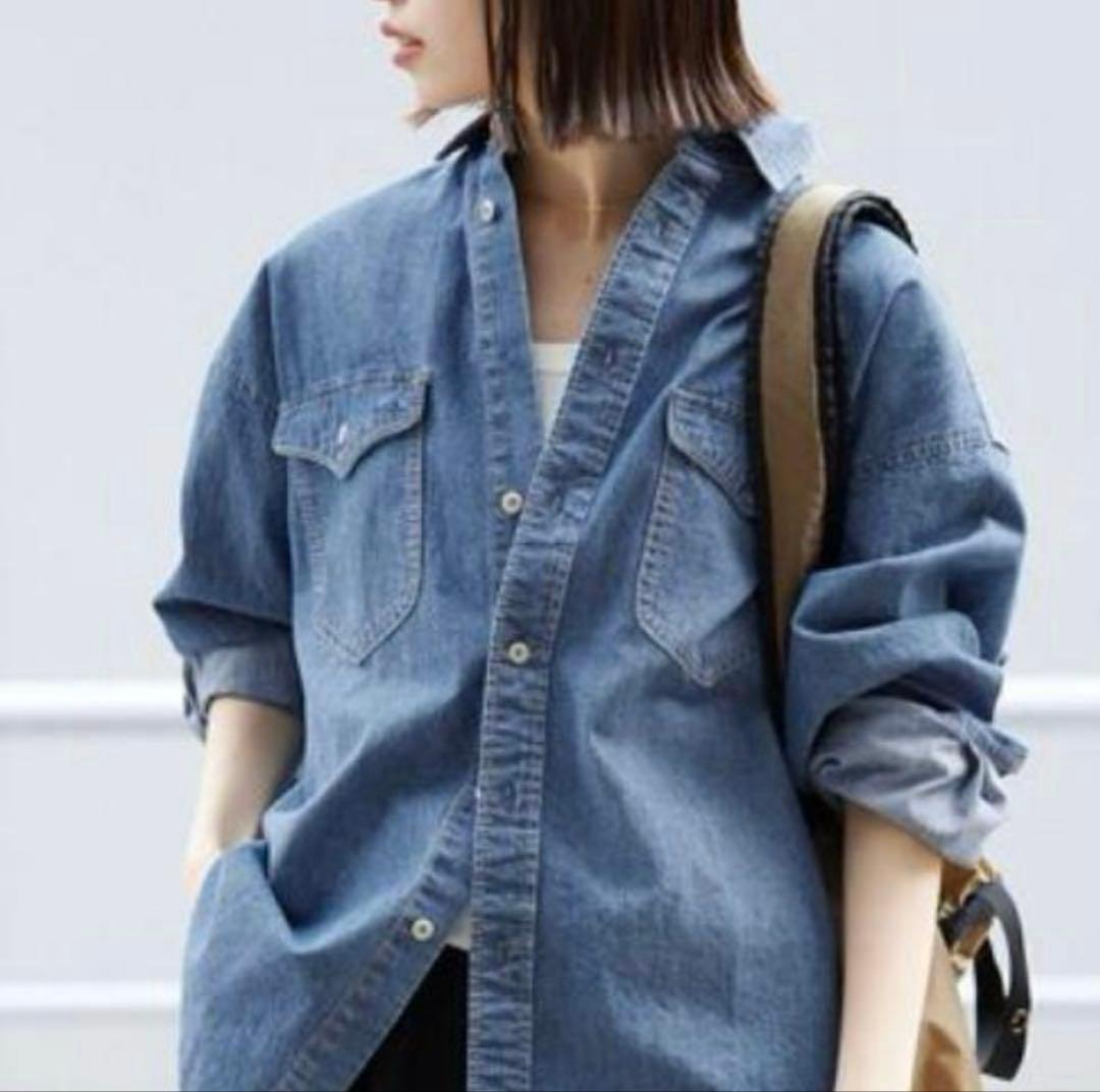 スローブイエナ　LE DENIM ライトオンスBDUデニムシャツ