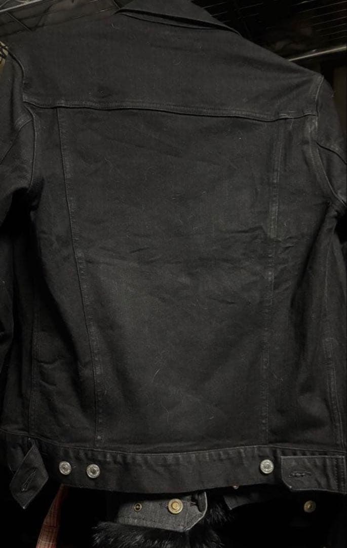 archive Black denim jacket 短丈　opium