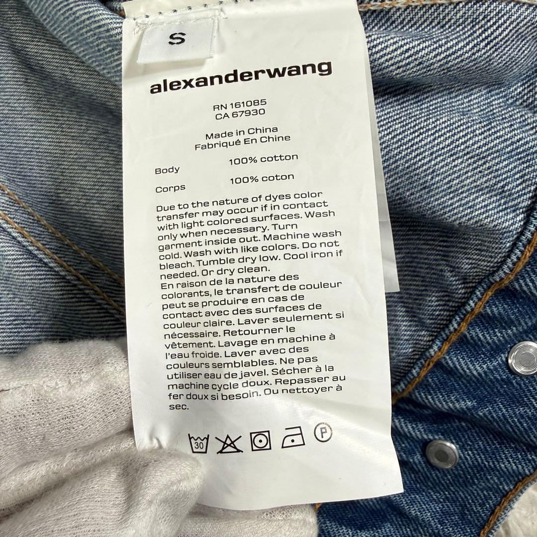 新品タグ付き 登坂着用 ALEXANDER WANG 茶タグ デニムジャケット