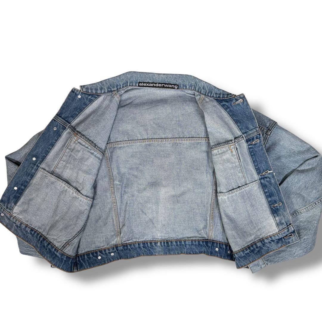 新品タグ付き 登坂着用 ALEXANDER WANG 茶タグ デニムジャケット