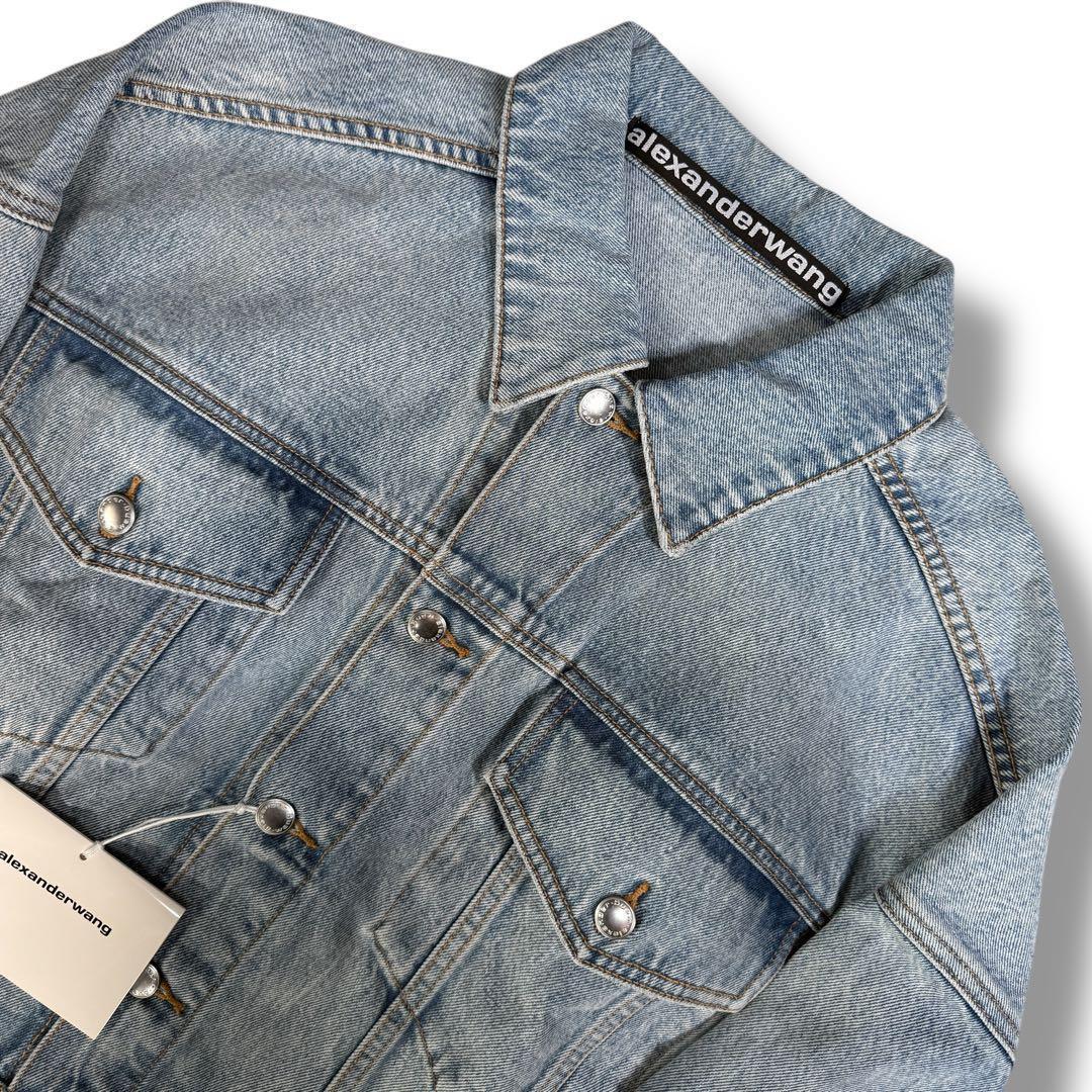 新品タグ付き 登坂着用 ALEXANDER WANG 茶タグ デニムジャケット