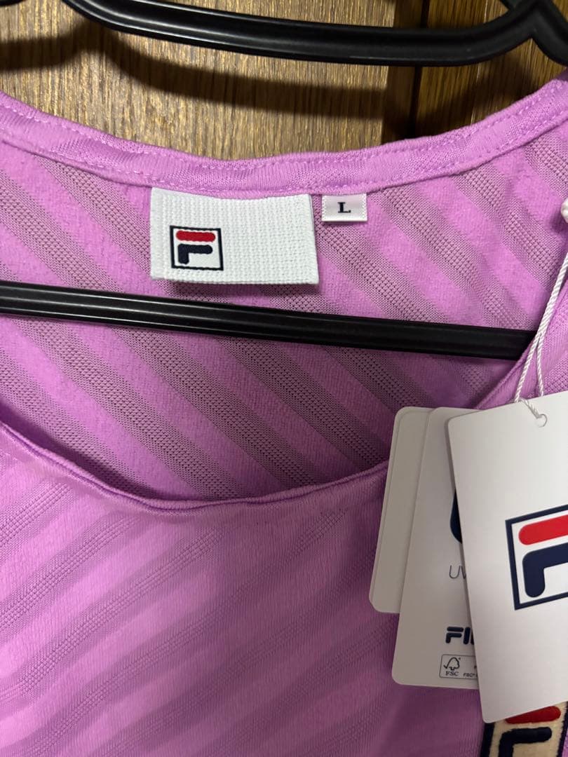 FILA ストライプドレス Lサイズ ピンク　タグ付き