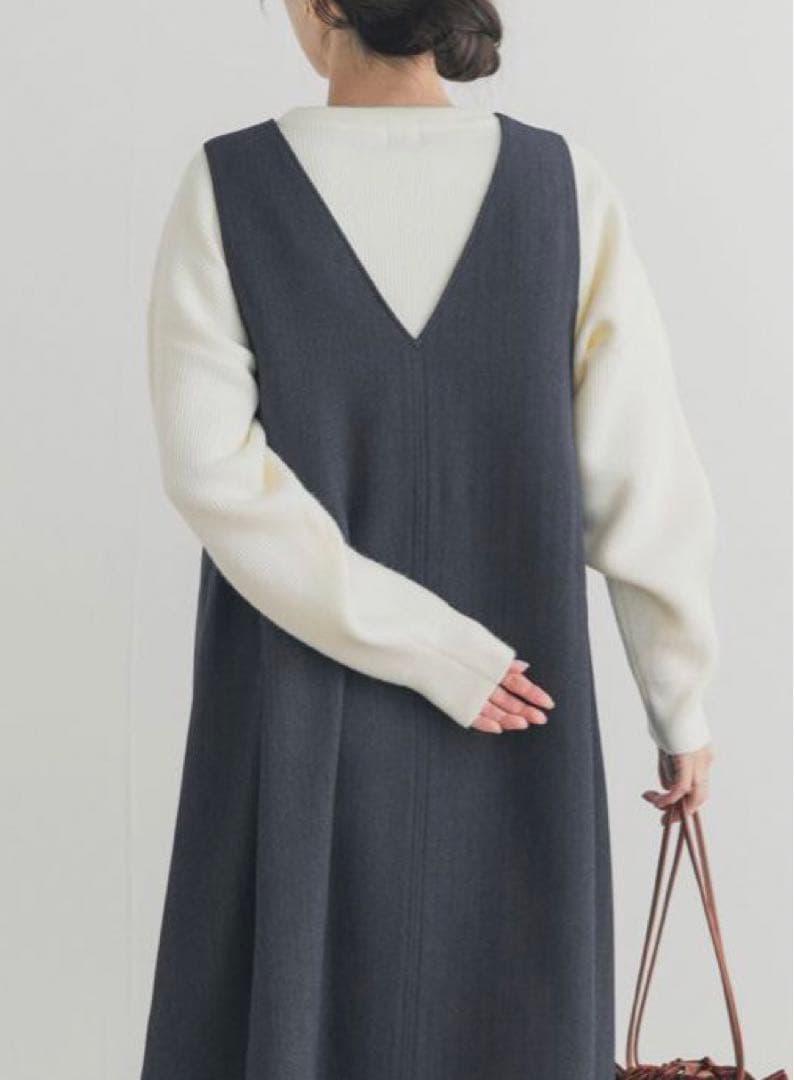 新品タグ付き　DOORS メランジBACKタックフレアジャンスカ
