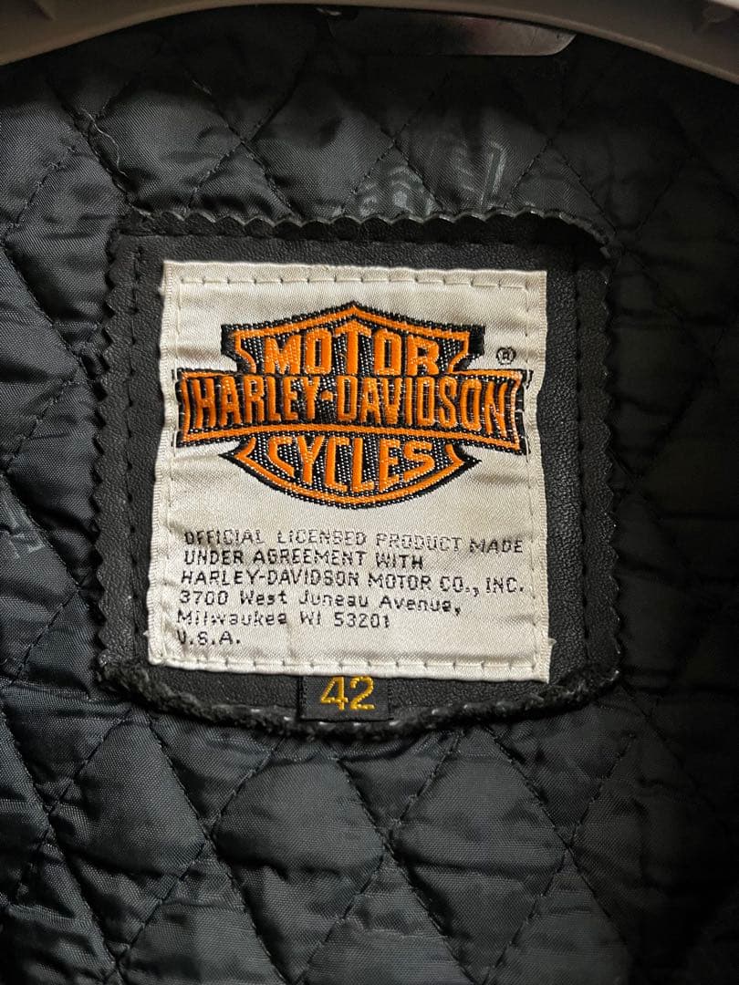Harley-Davidson 黒 レザーダブルライダースジャケット
