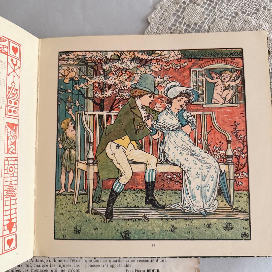 難有1881年アンティーク挿絵を味わう絵本イギリス洋書ジャンクジャーナル古書