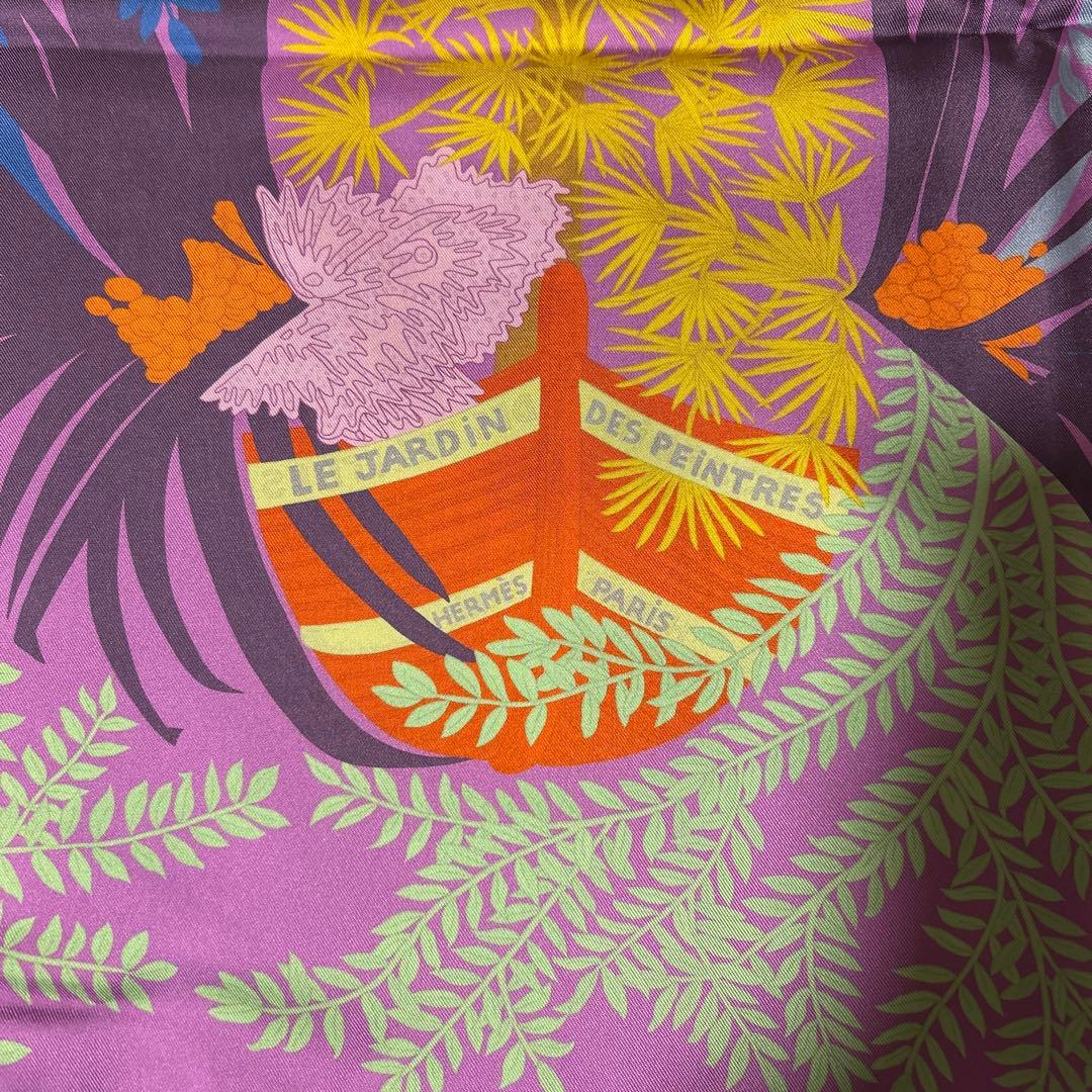 Hermès 画家たちの庭カレスカーフ　アラン　ダブルフェイス　新品