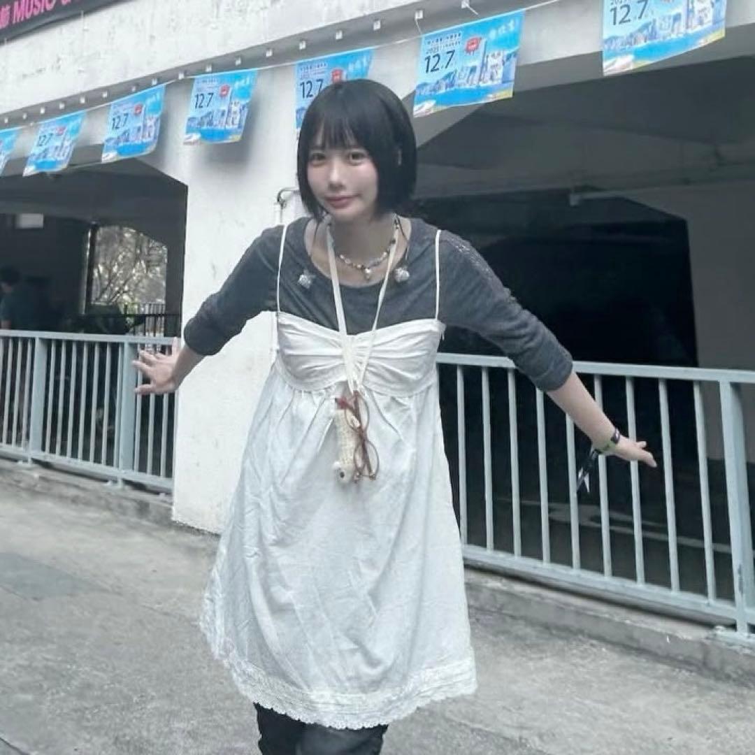 ワンピース [COYSEIO] SOLAR STITCH MINI DRESS WHITE
