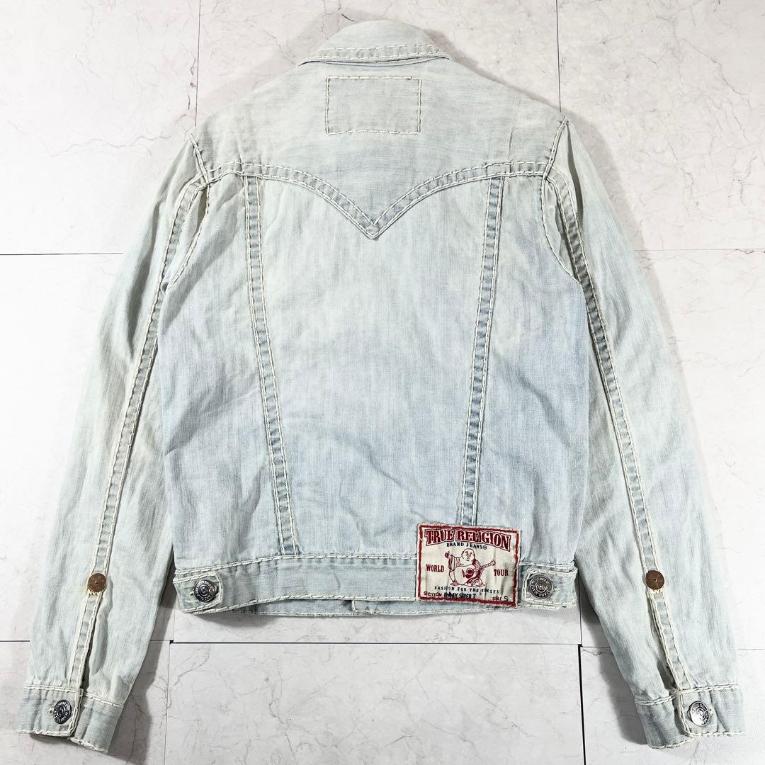✨極美品 TRUE RELIGION デニムジャケット アイスブルー フェード