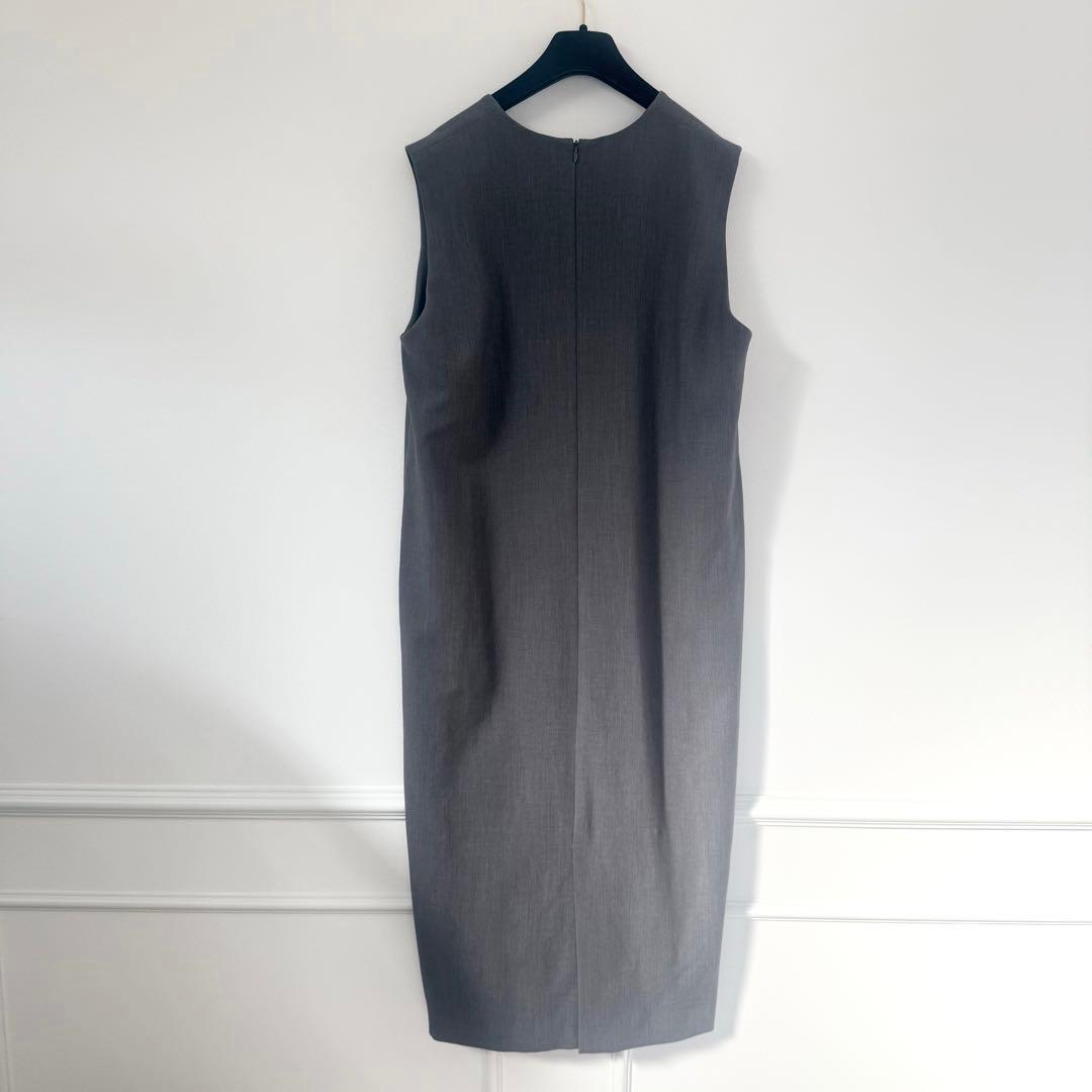 極美品 SOEJU ソージュ ウールライクジャンパースカート グレー L